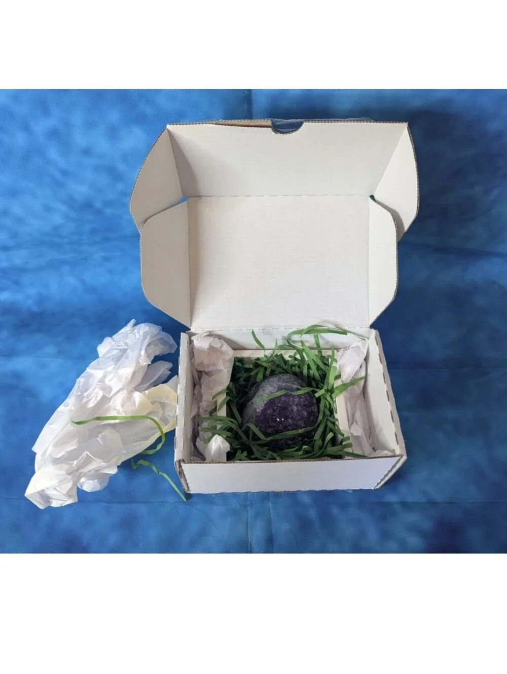 Amethyst Geode Display Stone With Box Polished 2